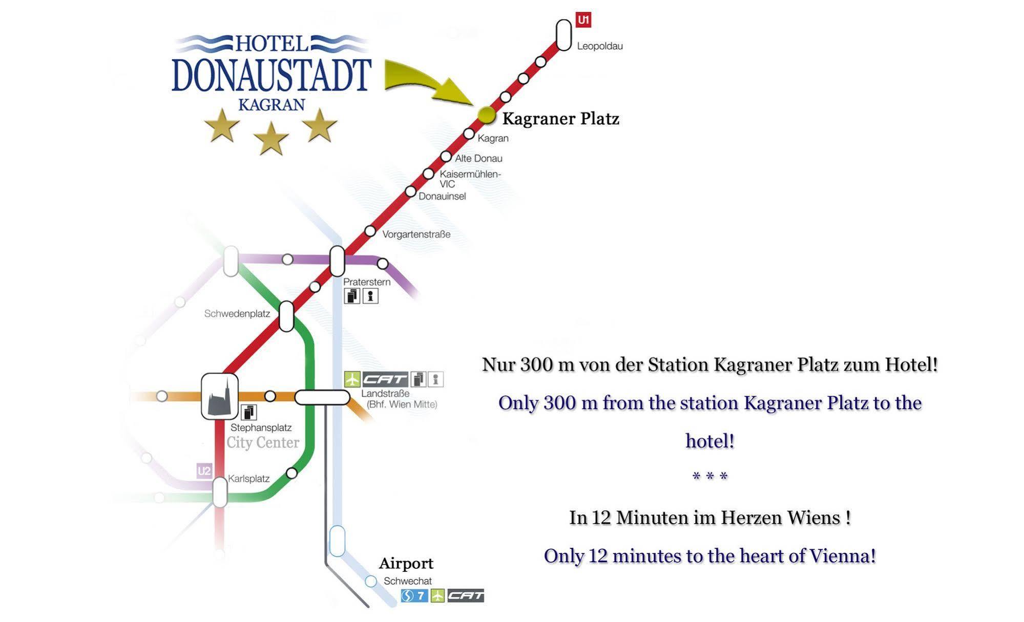 Hotel Donaustadt Kagran - At Metro U1 Wenen